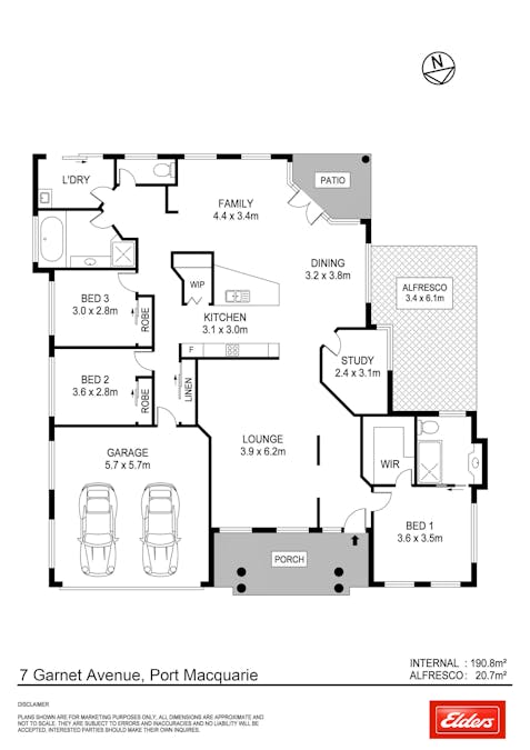 7 Garnet Avenue, Port Macquarie, NSW, 2444 - Floorplan 1