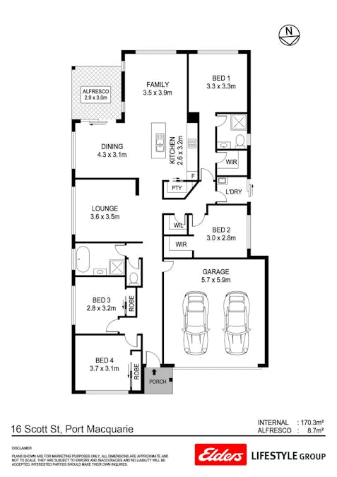 16 Scott Street, Thrumster, NSW, 2444 - Floorplan 1