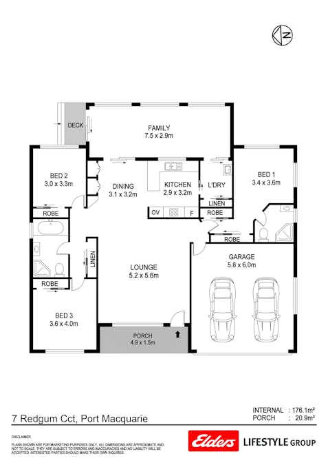 7 Redgum Circuit, Port Macquarie, NSW, 2444 - Floorplan 1