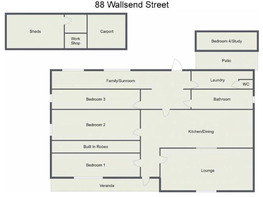 88 Wallsend Street, Collie, WA, 6225 - Floorplan 1